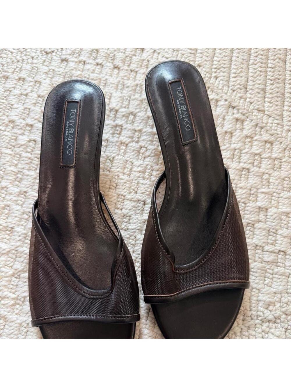 Tony Bianco Pru Kitten Heel in Choc - Picture 3 of 5